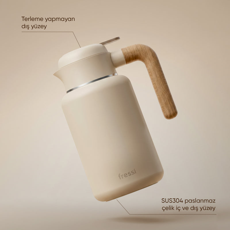FR-T1605 Terano Paslanmaz Çelik 1600 ML Termos Krem