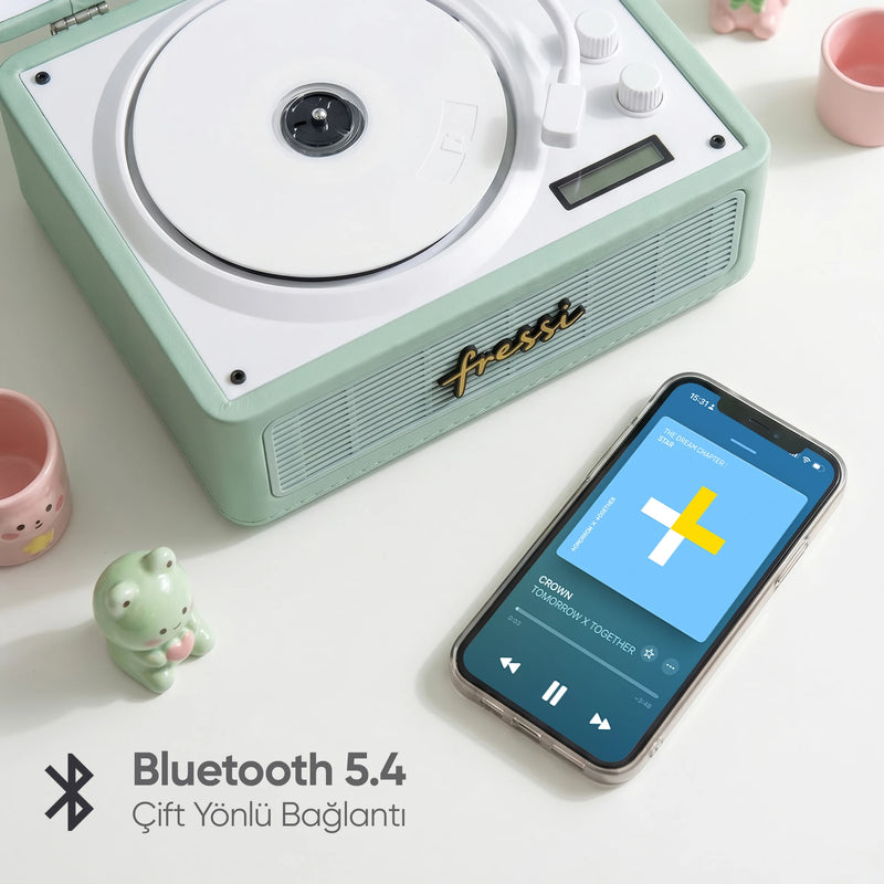 FR-CD183 Riona Dahili Hoparlörlü Bluetoothlu CD Çalar - Yeşil