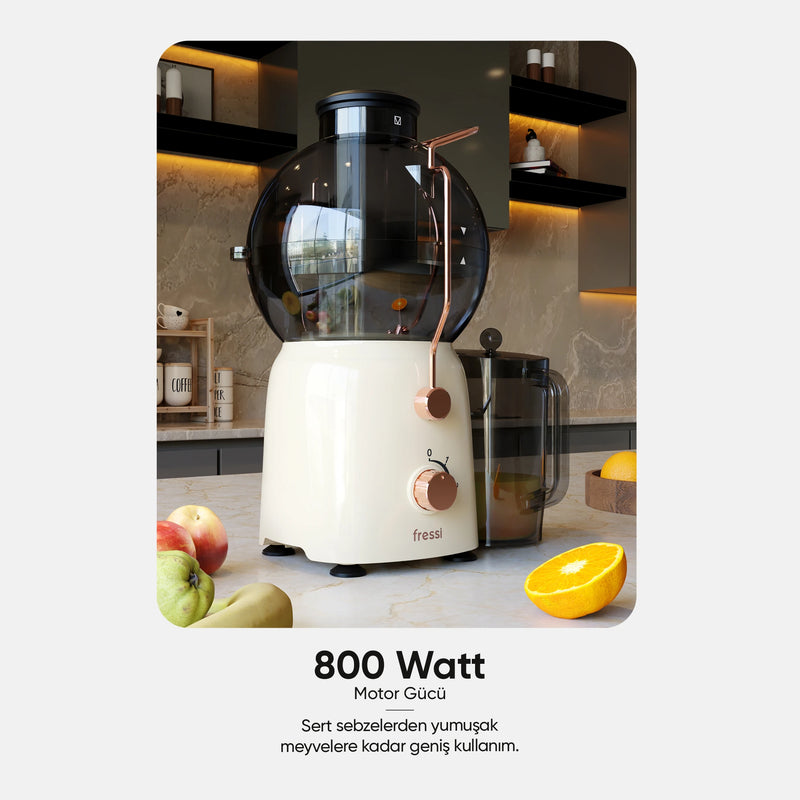 FR-KM01 Essenza Katı Meyve Sıkacağı Hız Ayarlı 1,2L 800W - Krem
