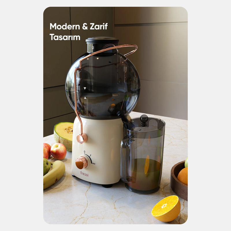 FR-KM01 Essenza Katı Meyve Sıkacağı Hız Ayarlı 1,2L 800W - Krem