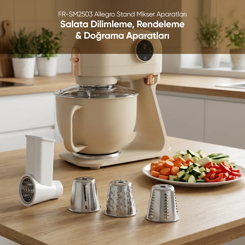 FR-SM2503 Allegro Stand Mikser Salata Dilimleme & Rendeleme & Doğrama Aparatı