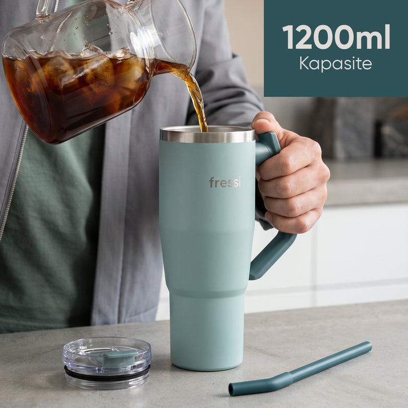 FR-T1210 Montela Termos Paslanmaz Çelik 1200 ML Yeşil