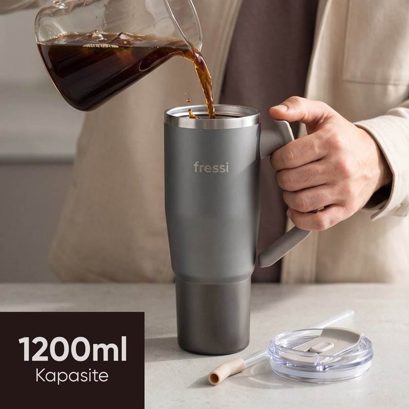 FR-T1210 Montela Termos Paslanmaz Çelik 1200 ML Krem
