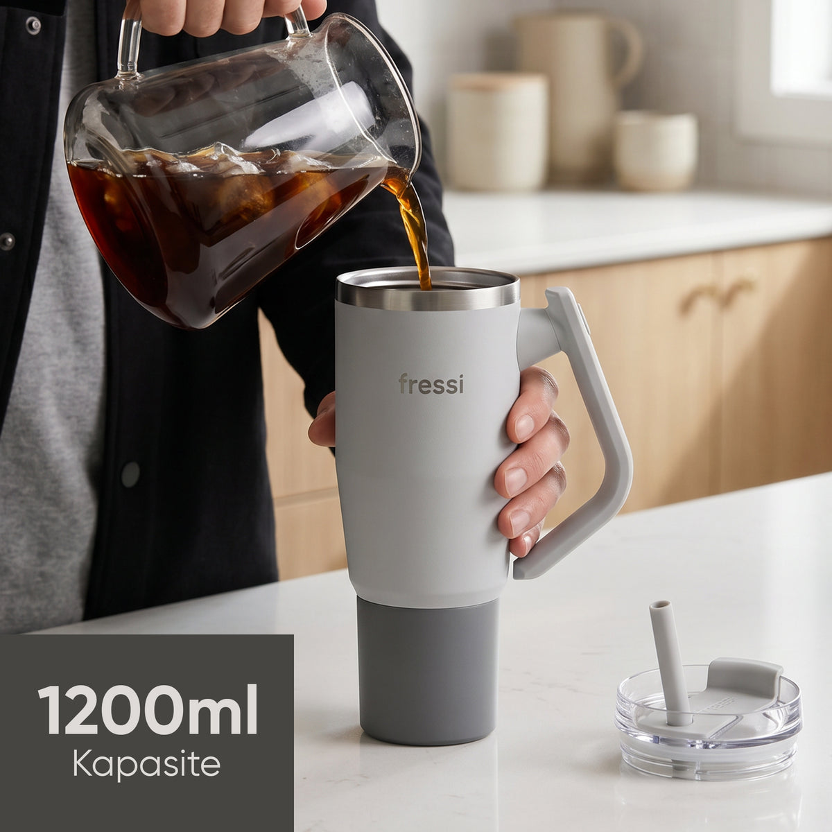 FR-T1210 Montela Termos Paslanmaz Çelik 1200 ML Gri
