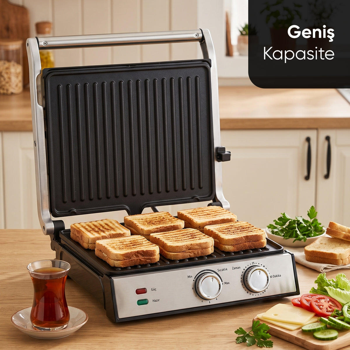 FR-TM301 Izgara ve Tost Makinesi 2000W