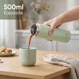 FR-T571 Glena Termos Paslanmaz Çelik 500 ML Termos Yeşil