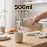 FR-T571 Glena Termos Paslanmaz Çelik 500 ML Termos Krem