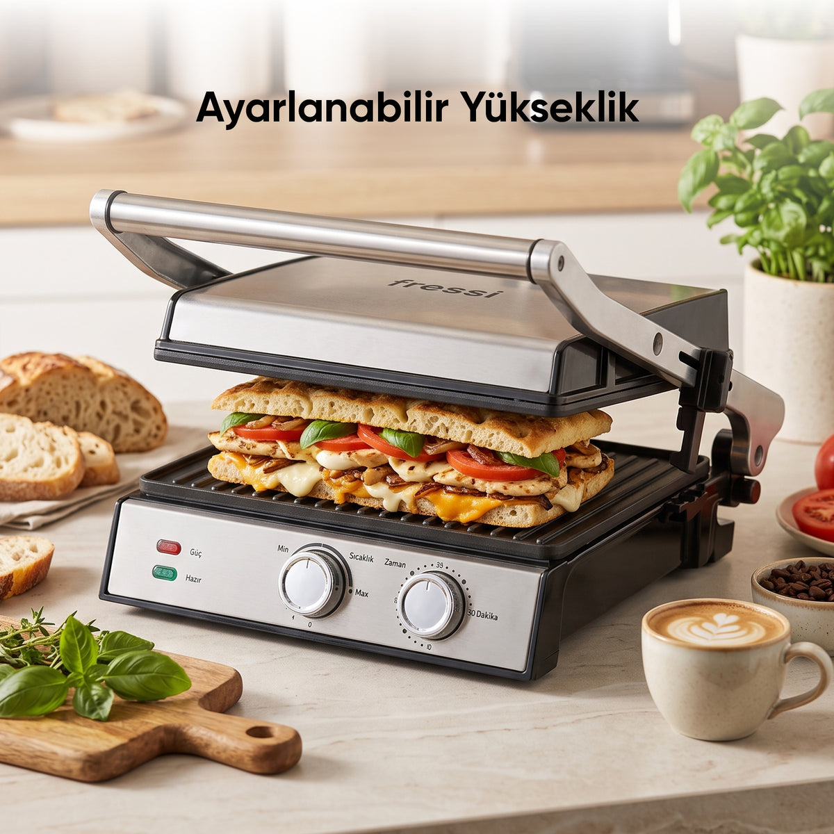 FR-TM301 Izgara ve Tost Makinesi 2000W