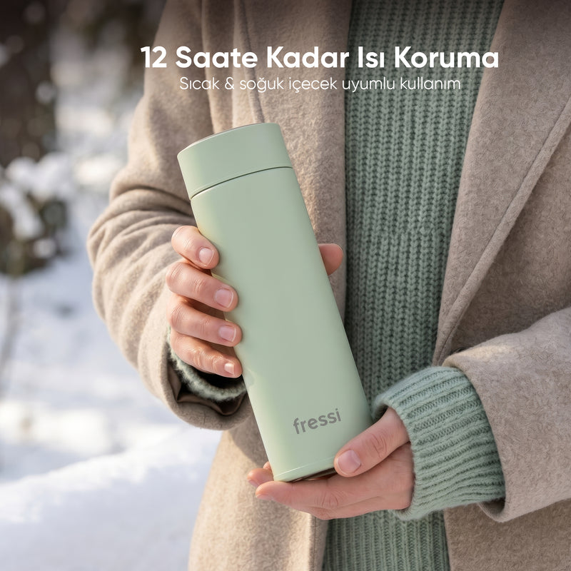 FR-T571 Glena Termos Paslanmaz Çelik 500 ML Termos Yeşil