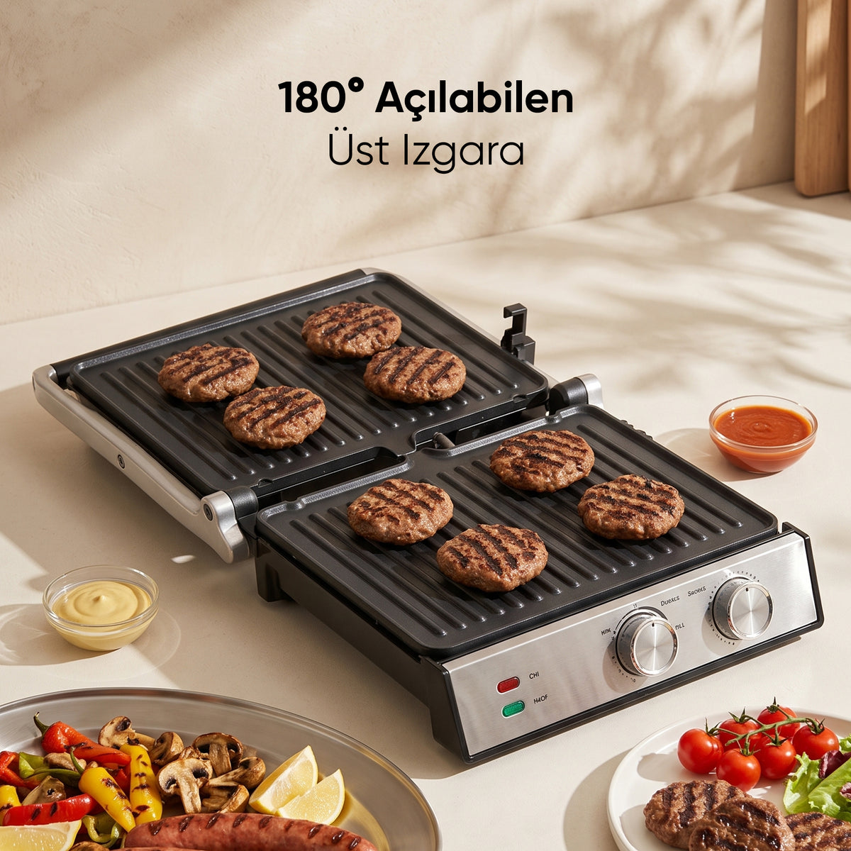 FR-TM301 Izgara ve Tost Makinesi 2000W