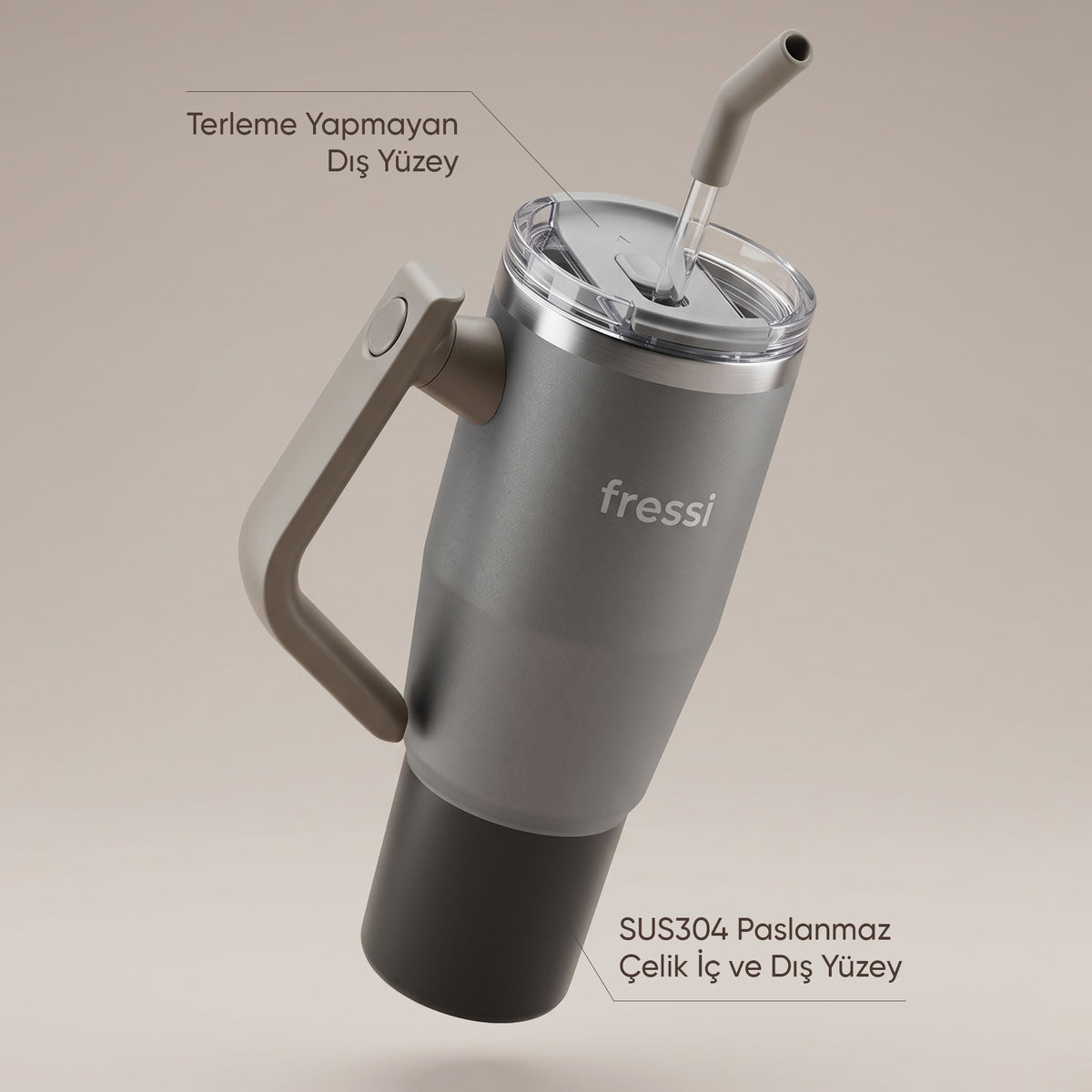 FR-T1210 Montela Termos Paslanmaz Çelik 1200 ML Krem