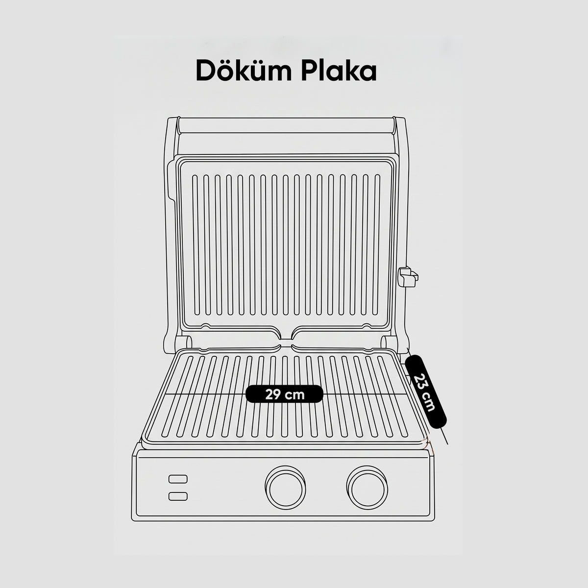 FR-TM301 Izgara ve Tost Makinesi 2000W