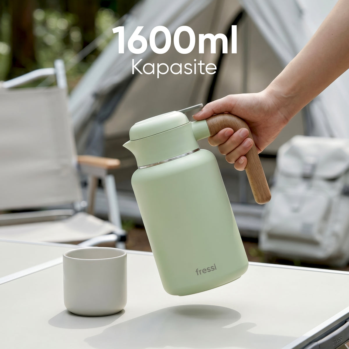 FR-T1605 Terano Paslanmaz Çelik 1600 ML Termos Yeşil