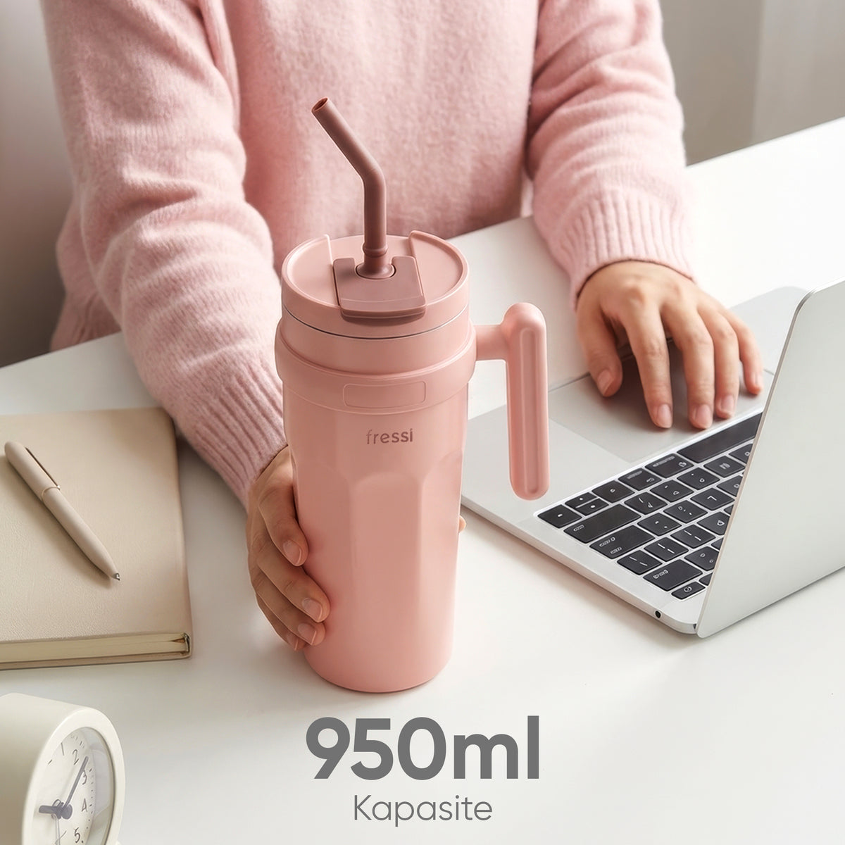 FR-T956 Calora Paslanmaz Çelik 950 ML Termos Pembe