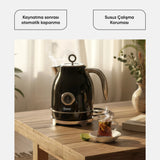 FR-KT05 Vintheat 1,7L Isı Göstergeli Kettle Su Isıtıcısı - Siyah