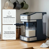 EM-02 Urban 1,5L 20Bar Tam Otomatik Kahve Lacivert Espresso Makinesi