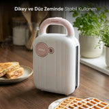 FR-TM33 PanFun Çıkarılabilir Plakalı Tost ve Waffle Makinesi - Pembe