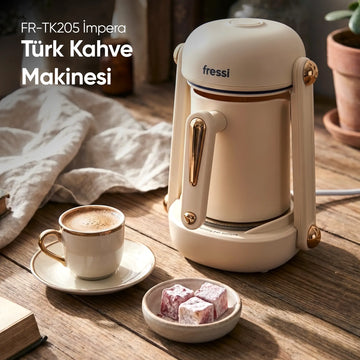FR-TK205 İmpera Türk Kahve Makinesi 5 Fincan Kapasiteli Sesli Uyarı Sistemi - Krem