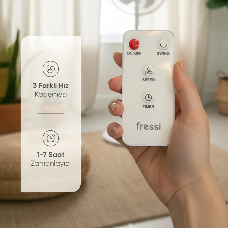 FR-F05R Silence Pro Fressi Ayaklı Vantilatör 3 Kademe Hız Ayarlı Kumandalı