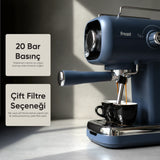 FR-EM2214 Urban Espresso Latte Cappuccino Kahve Makinesi Süt Köpürtücülü 20bar Basınçlı