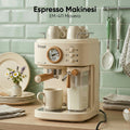 EM-411 Retro Mavera Ahşap Detaylı 20 Bar Krem Espresso Makinesi