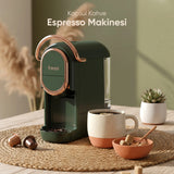 EM-542 Belezza Espresso & Cappuccino Makinesi Kapsül Kahve Makinesi - Yeşil