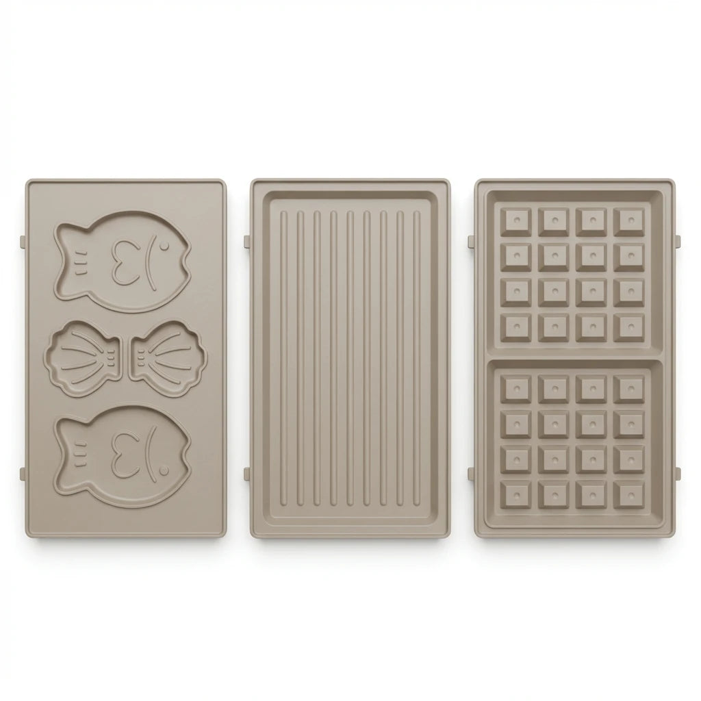 FR-TM51 Triochef Waffle Ve Tost Makinesi Plak Seti