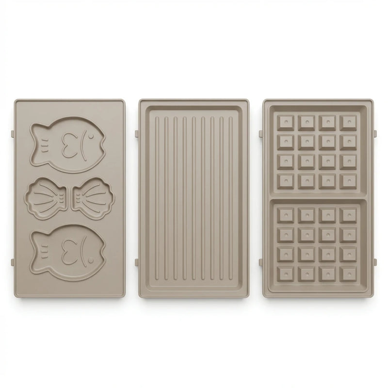FR-TM51 Triochef Waffle Ve Tost Makinesi Plak Seti