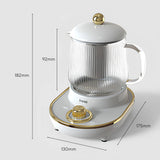 YSB-GC03 Venice 600ml Elektrikli Çok Fonksiyonlu Cam Su Isıtıcı Kettle Bitki Çayı Makinesi - Beyaz