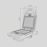FR-TM33 PanFun Çıkarılabilir Plakalı Tost ve Waffle Makinesi - Mavi
