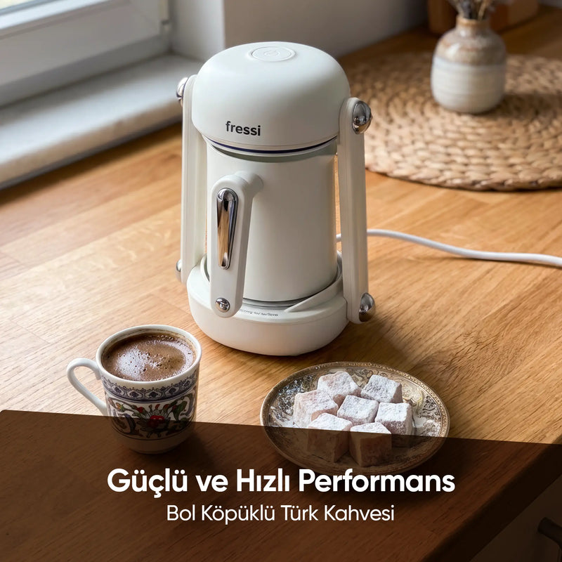 FR-TK205 İmpera Türk Kahve Makinesi 5 Fincan Kapasiteli Sesli Uyarı Sistemi - Beyaz