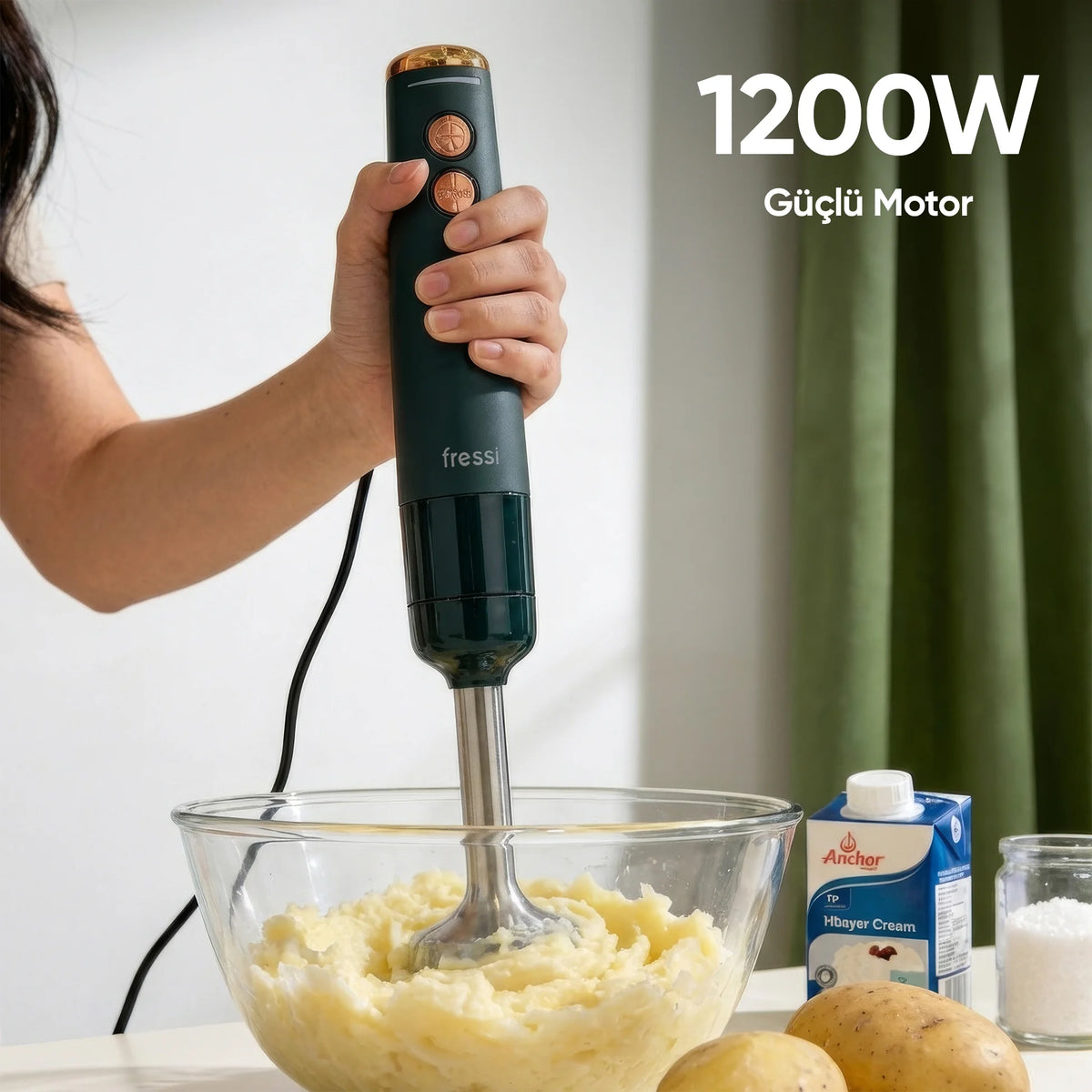 FR-HB513 Henna El Blender Seti 1200W - Yeşil