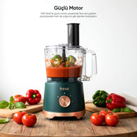 FR-PBL02 Armonia Power Blender Seti Mutfak Robotu Salata Doğrayıcı 2,5L 1200W - Yeşil