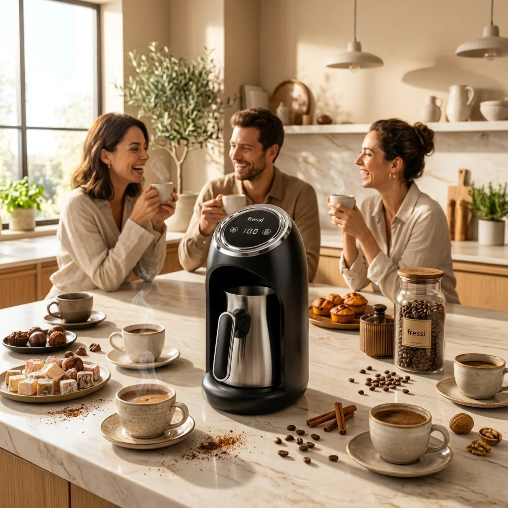 FR-TK302 4 Fincan Kapasiteli 500W Türk Kahve Makinesi - Siyah