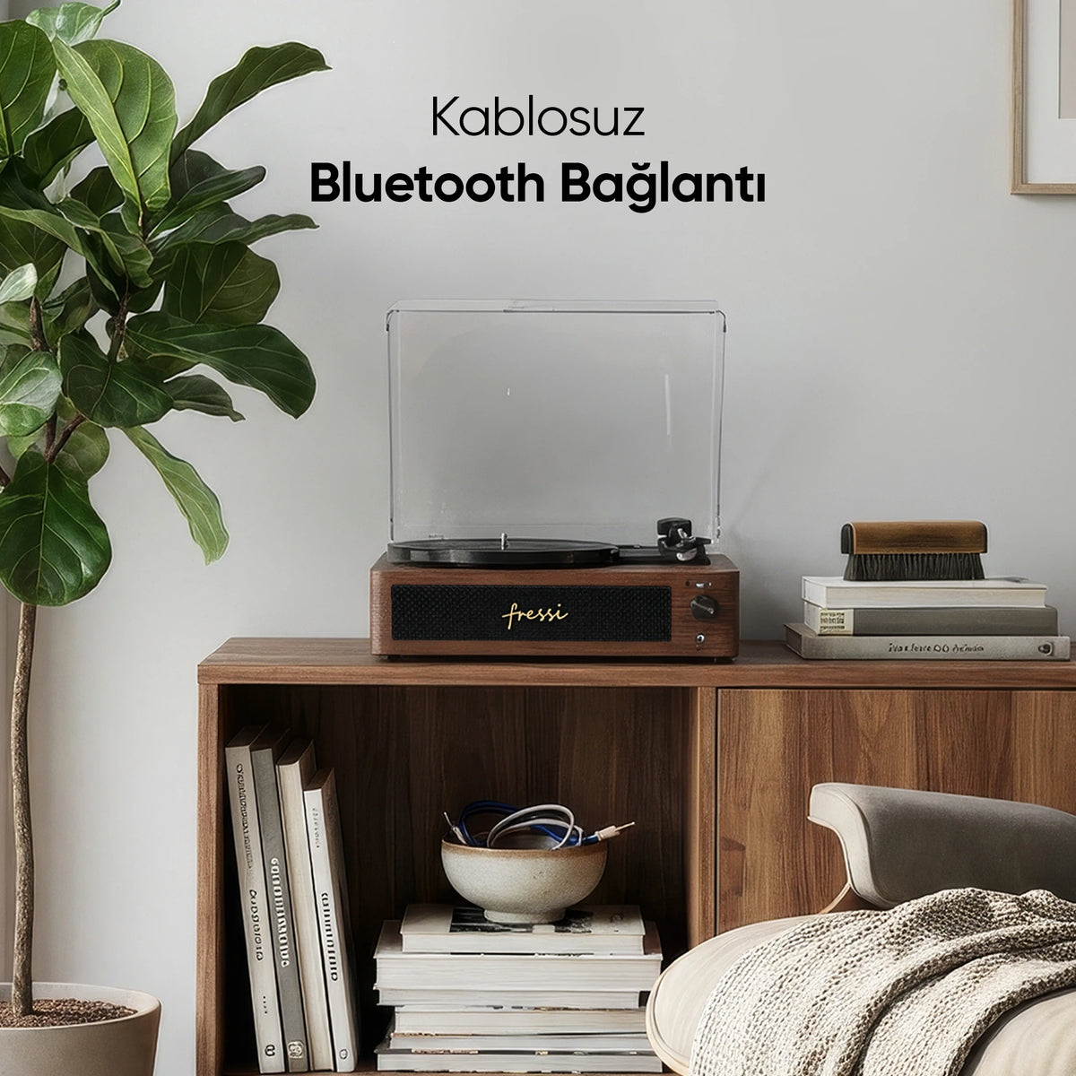 FR-P106 Mirada Dahili Hoparlörlü Bluetoothlu Kahverengi Pikap