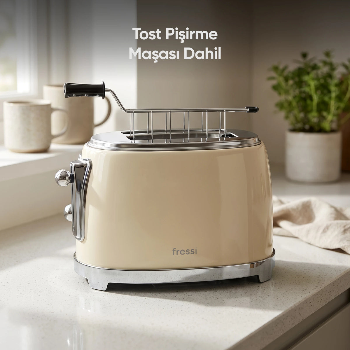 FR-EK0525 Panella 2 Dilim + Tost Aparatlı Krem Ekmek Kızartma Makinesi
