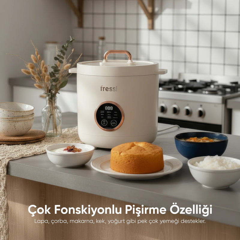 FR-BP01 Retrocook 1,2L 300W Çok Fonksiyonlu Elektrikli Pişirici