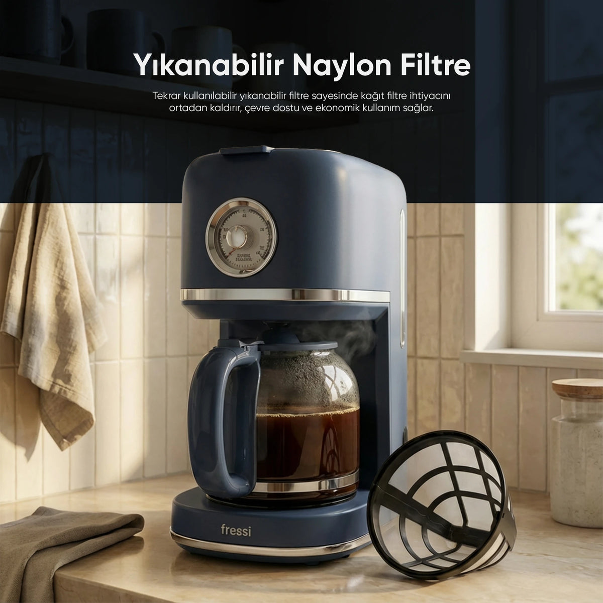 FR-FC1015 Urban Kadranlı Filtre Kahve Makinesi 1,5L