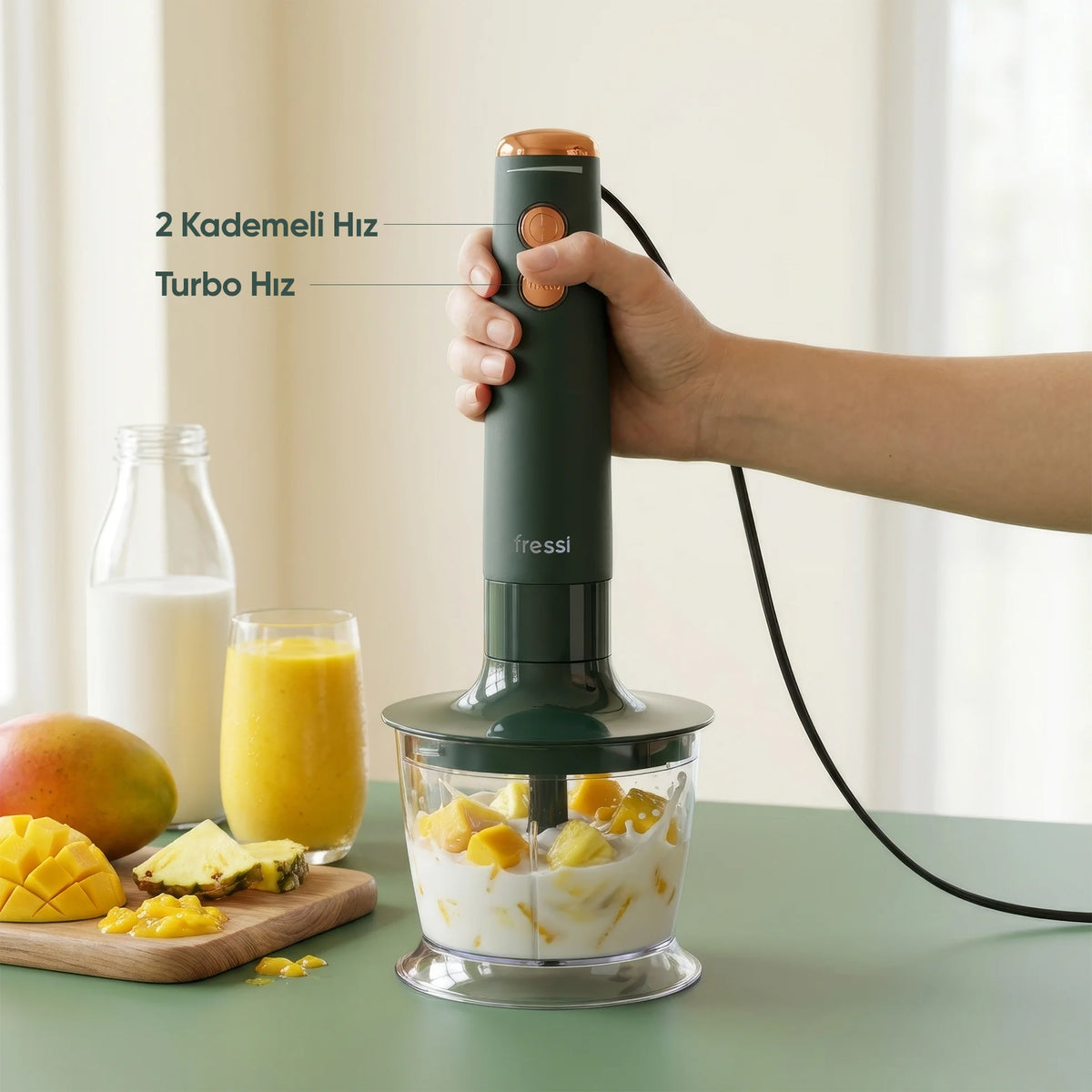 FR-HB513 Henna El Blender Seti 1200W - Yeşil