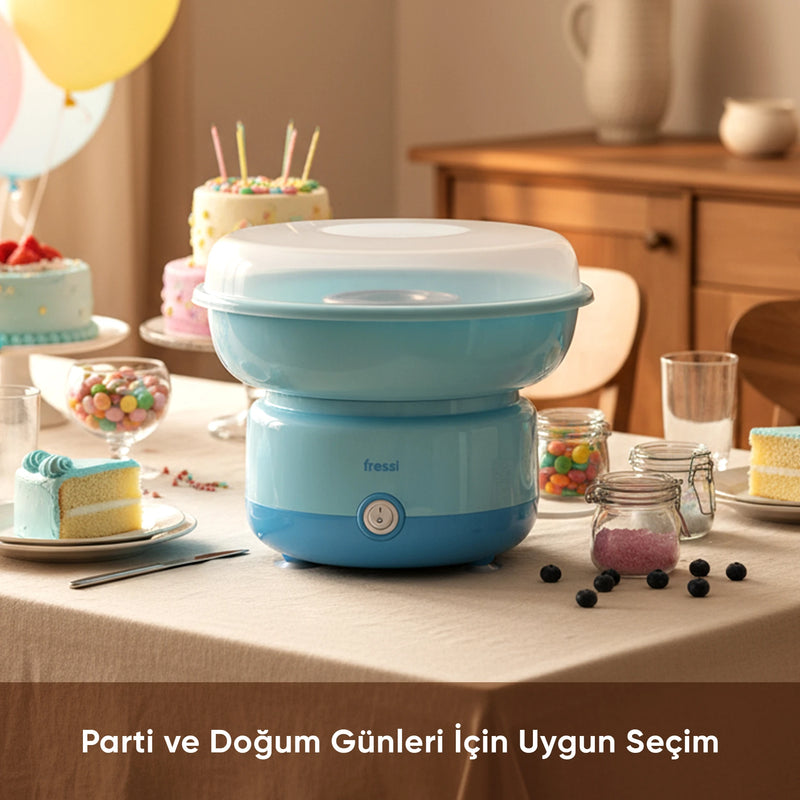 FR-PM01 CottoFun Çelik Hazneli 500W Pamuk Şeker Makinesi - Mavi