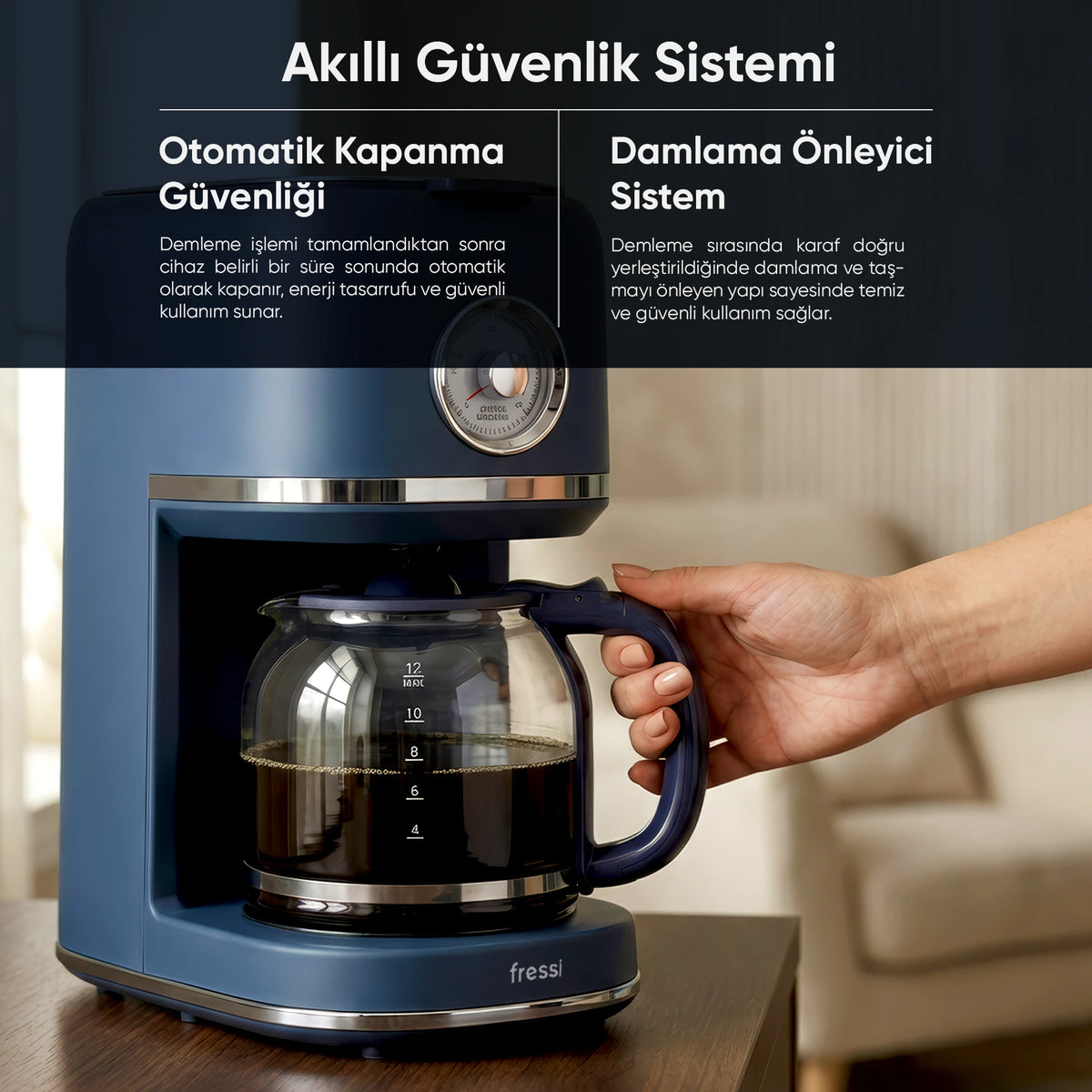 FR-FC1015 Urban Kadranlı Filtre Kahve Makinesi 1,5L