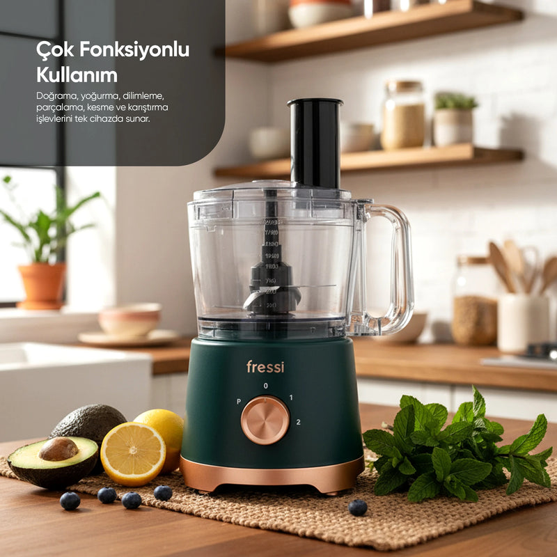 FR-PBL02 Armonia Power Blender Seti Mutfak Robotu Salata Doğrayıcı 2,5L 1200W - Yeşil