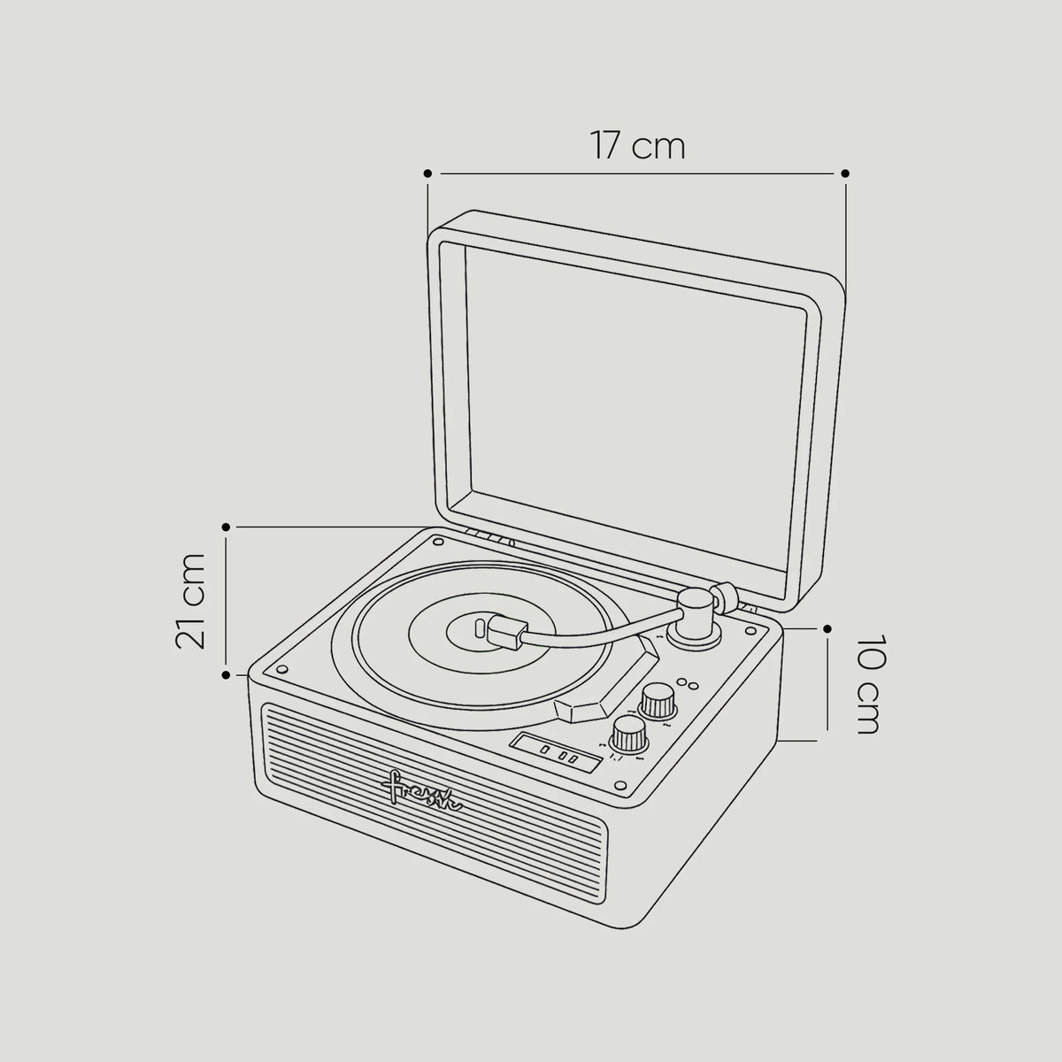FR-CD183 Riona Dahili Hoparlörlü Bluetoothlu CD Çalar - Krem