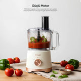 FR-PBL02 Armonia Power Blender Seti Mutfak Robotu Salata Doğrayıcı 2,5L 1200W - Krem
