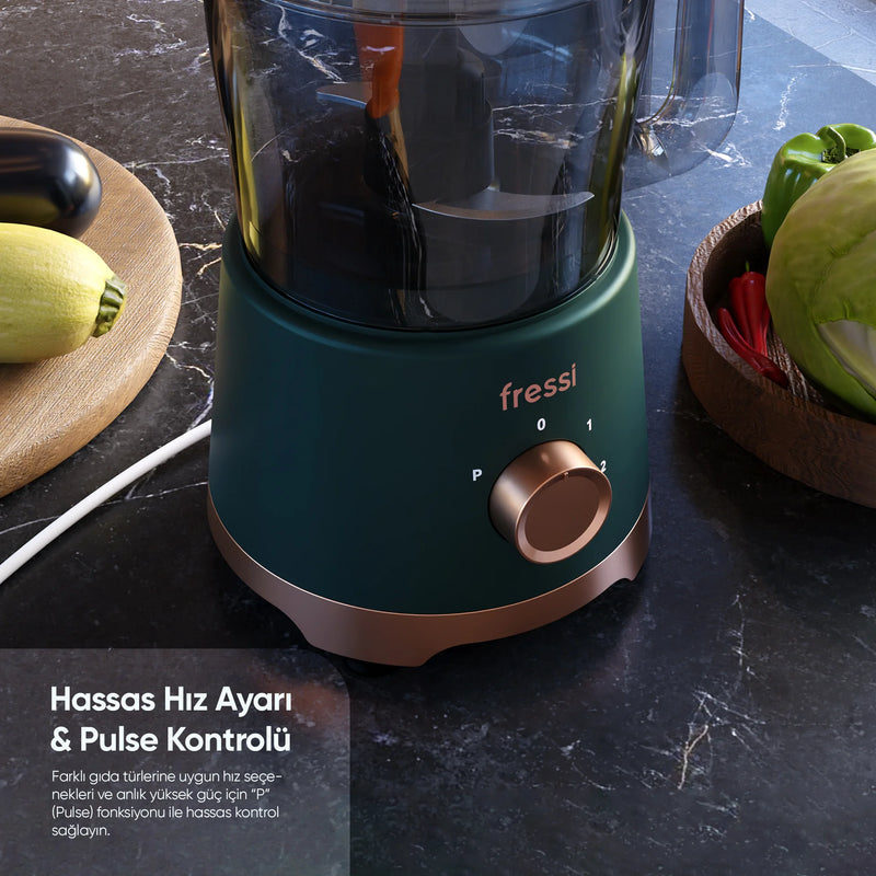 FR-PBL02 Armonia Power Blender Seti Mutfak Robotu Salata Doğrayıcı 2,5L 1200W - Yeşil
