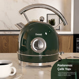 FR-KT06 Magnoli 1,8L Isı Göstergeli Kettle Su Isıtıcısı - Yeşil