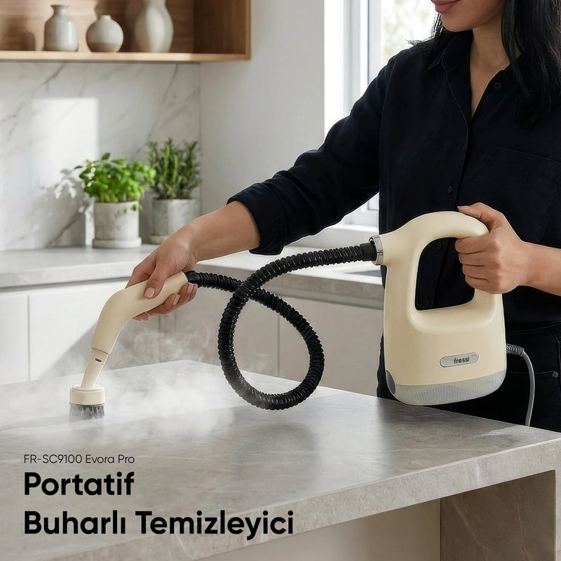 FR-SC9100 Evora Pro Çok Fonksiyonlu Taşınabilir Buharlı Temizleyici Temizlik Seti