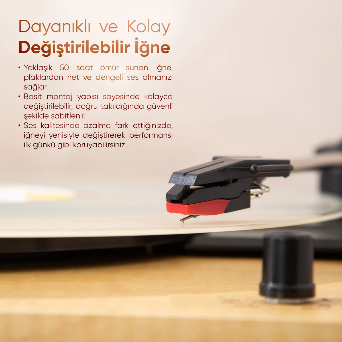 FR-P1990 Velura Dahili Hoparlörlü Pikap Müzik Kutusu Usb+Rca+Bluetooth