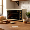 FR-MF01 Vintage Retro Turbo, Lambalı, Termostatlı, Saatli Midi Fırın