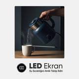 KT-01 Urban Elektrikli Su Isıtıcı Kettle 1.5 L Çelik Hazne